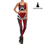 Women Leggings Digital Print Ripple Pattern Fitness Leggins Ripple Slim High Waist Workout Plus Size Legging Pants - MODAVESTRE