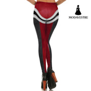 Women Leggings Digital Print Ripple Pattern Fitness Leggins Ripple Slim High Waist Workout Plus Size Legging Pants - MODAVESTRE