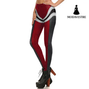 Women Leggings Digital Print Ripple Pattern Fitness Leggins Ripple Slim High Waist Workout Plus Size Legging Pants - MODAVESTRE