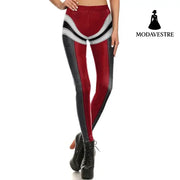 Women Leggings Digital Print Ripple Pattern Fitness Leggins Ripple Slim High Waist Workout Plus Size Legging Pants - MODAVESTRE
