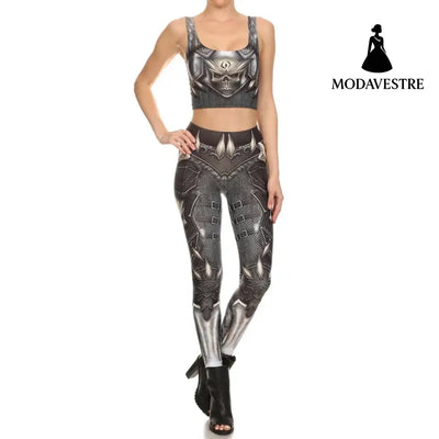 Women Skeleton Pattern Pants Leggings - MODAVESTRE