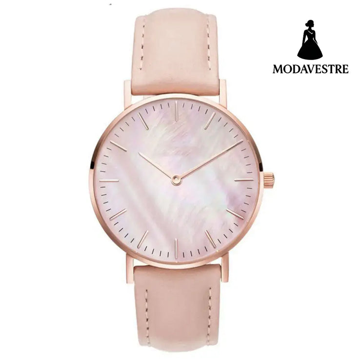 Women Stainless Steel Watch Belt PINK pink