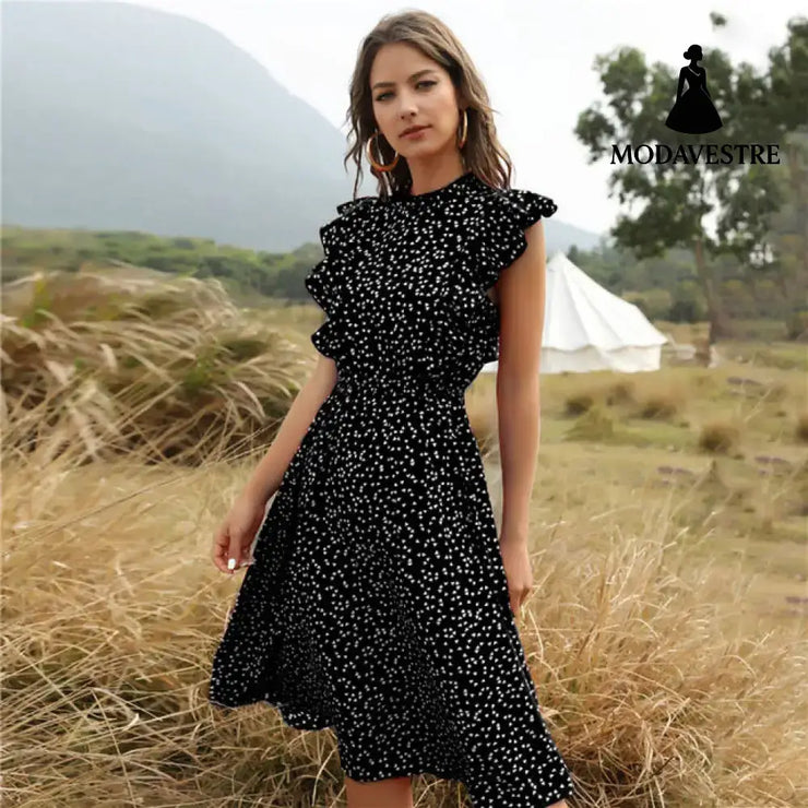WoMeN SuMMer CHiffoN LoNG Dress Maxi Dresses Black / L