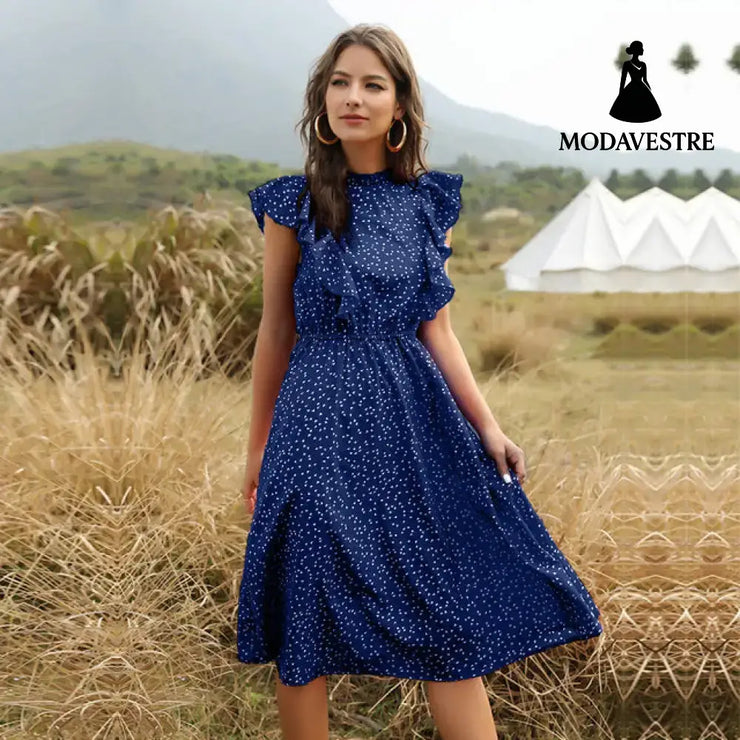 WoMeN SuMMer CHiffoN LoNG Dress Maxi Dresses Blue / L