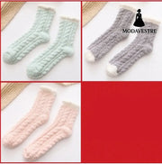 Women Thermal Fluffy Socks Autumn Winter Warm Socks Combination4 / 3pairs