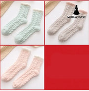 Women Thermal Fluffy Socks Autumn Winter Warm Socks Combination5 / 3pairs