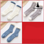 Women Thermal Fluffy Socks Autumn Winter Warm Socks Combination6 / 3pairs