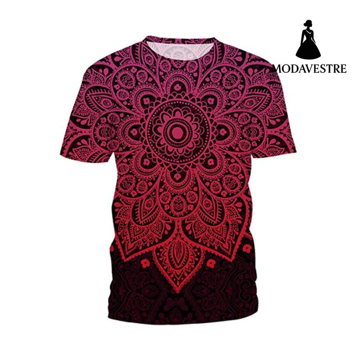 Women Tops Digital Printed Plus Size T-shirt - MODAVESTRE