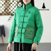 Women’s Clothing Short Embroidery Down Jacket Women