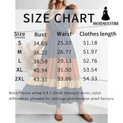 Women’s Color Block Maxi Dresses V Neck Sleeveless Tiered Casual Dresses Loose Sundress