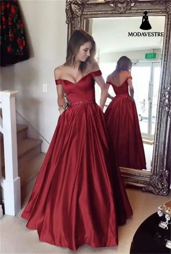 Women’s Fashion Solid Color Party Dresses Wine Red / 2XL