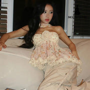 Women’s Floral Chiffon Top Tube Loose Vest