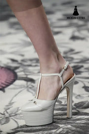 Women’s High Heels Nightclub Chunky Heels White / 33