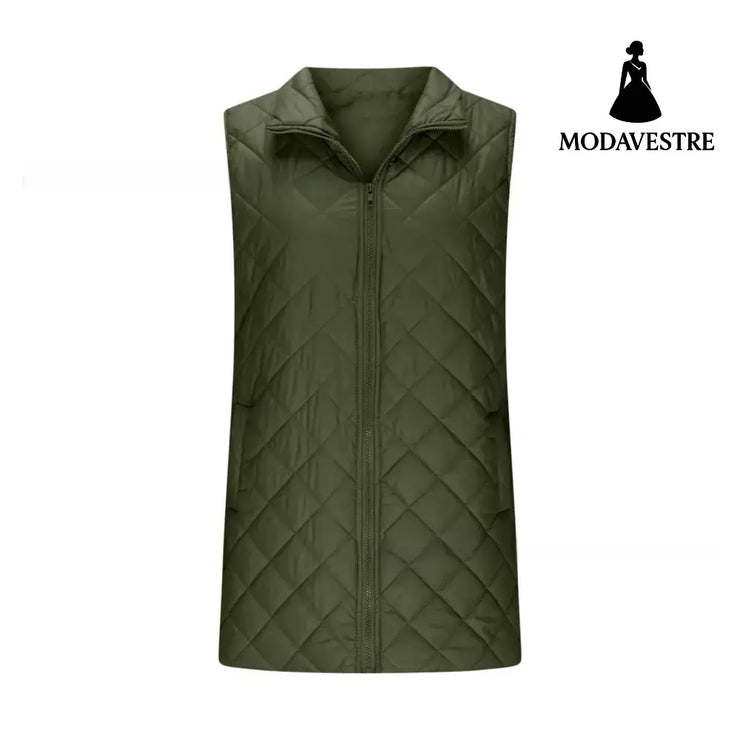 Women’s New Pure Color Cotton Clothing Green / L Waistcoat