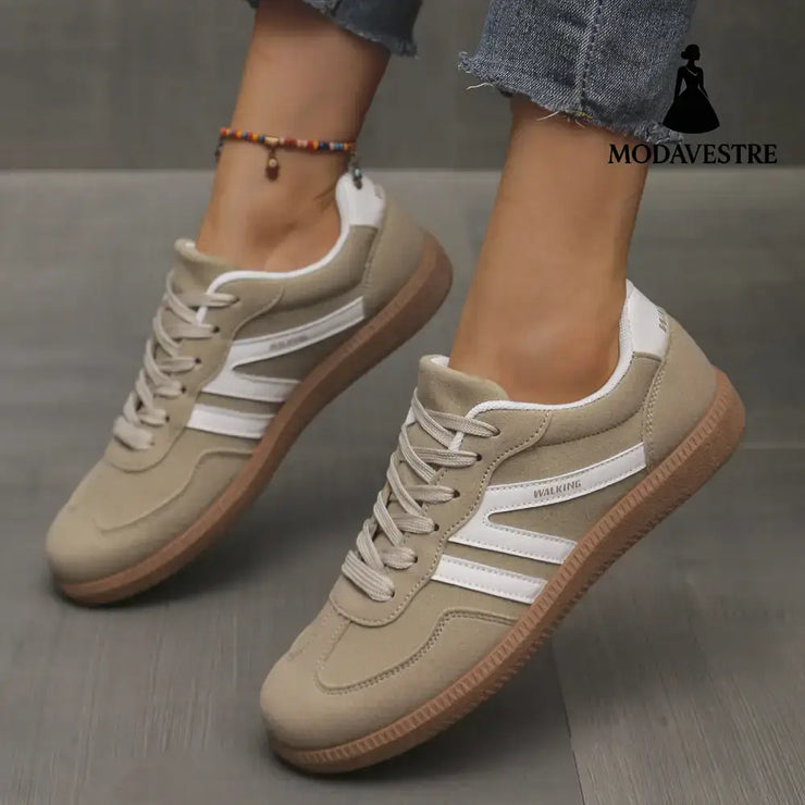 Women’s Plus Size German Training Shoes Sneaker Khaki / 36
