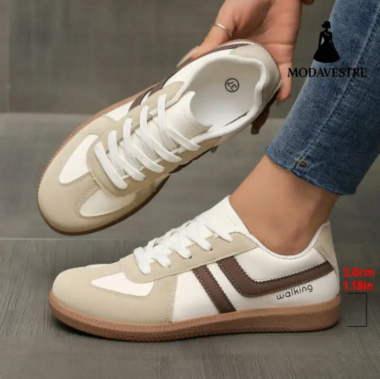 Women’s Plus Size German Training Shoes Sneaker Khaki2 / 36