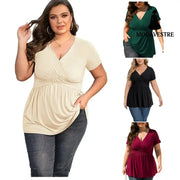 Women’s Plus Size T-shirt V-neck Top