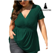 Women’s Plus Size T-shirt V-neck Top