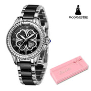 Women’s Quartz Watch Waterproof Women Black and silver