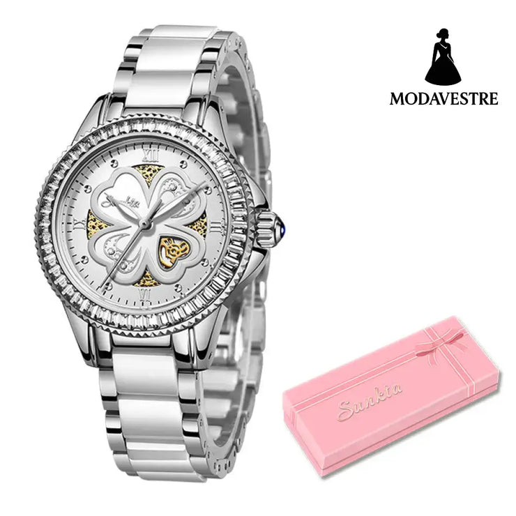 Women’s Quartz Watch Waterproof Women Silver