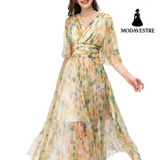 Women’s Retro Casual Temperament Printed Dresses