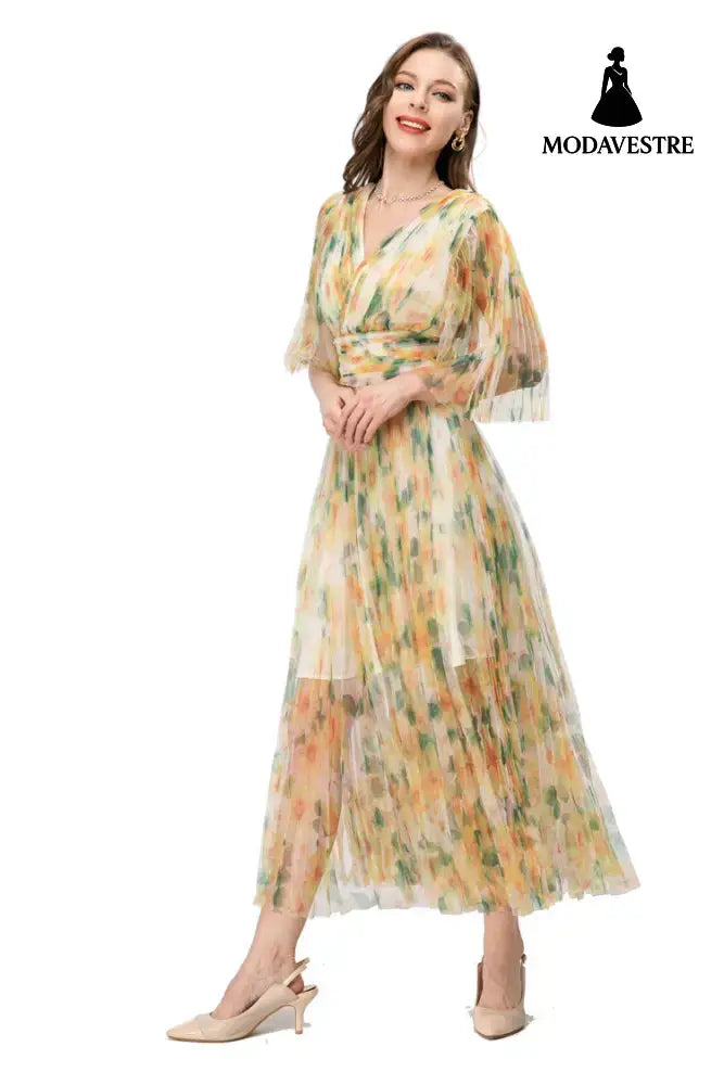 Women’s Retro Casual Temperament Printed Dresses