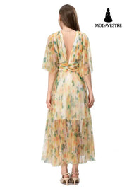 Women’s Retro Casual Temperament Printed Dresses